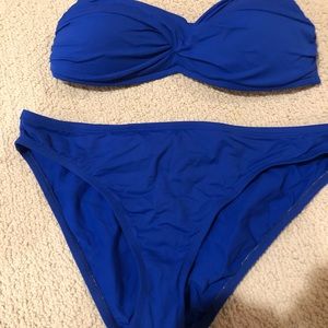 la blanca royal blue two piece bathing suit.